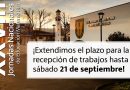 Extensión plazo recepción trabajos XXVIII JNEM